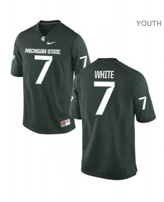 Youth Michigan State Spartans NCAA #7 Cody White Green Authentic Nike Stitched College Football Jersey LX32E21RI